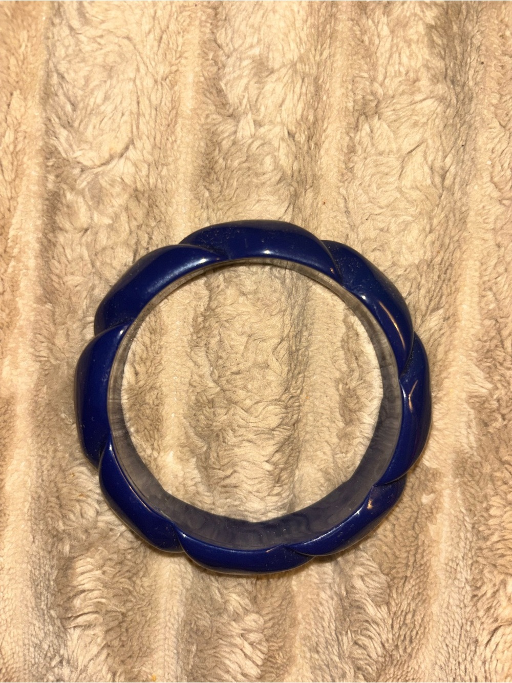 Vintage Blue Twisted Resin Bracelet